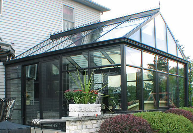 Ha annunciato le recinzioni del patio del Sunroom del tetto di timpano più colore su misura 1