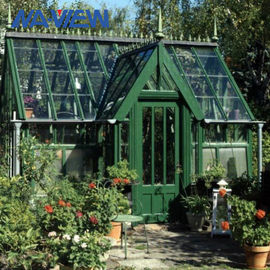 Porcellana Abitudine di vetro di alluminio della serra della serra verde del giardino piccola fabbrica
