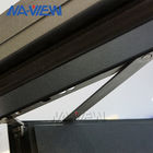 Finestra tripla della stoffa per tendine provvista di cardini doppio di alluminio nero con lo schermo piegante fornitore