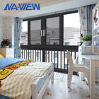 Verticale stile americano di Guangdong NAVIEW che fa scorrere singolo e doppio Hung Windows termico nero di alluminio della rottura fornitore