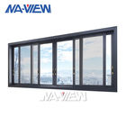 Struttura nera di chiusura molle interna dello stretto dell'alluminio di nuova progettazione di Guangdong NAVIEW che fa scorrere porta di vetro temperata sincrona fornitore