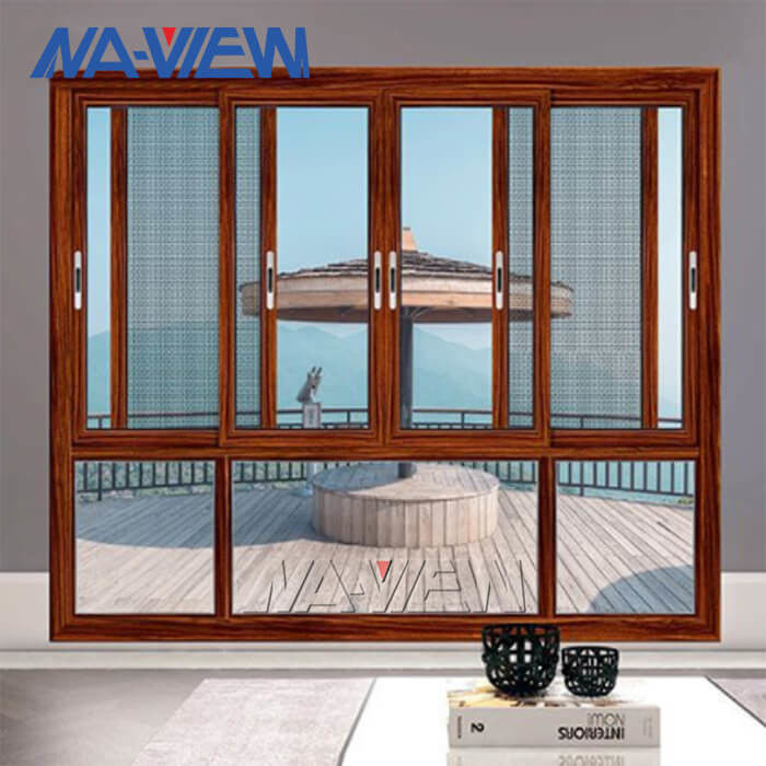 Porte economizzarici d'energia di Guangdong NAVIEW e Windows della finestra di legno della lega di alluminio del grano fornitore