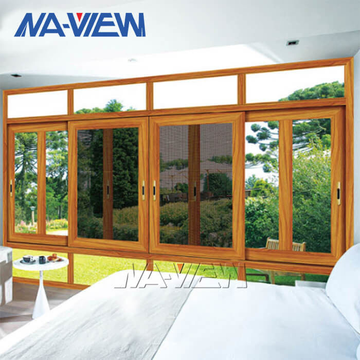 Finestra di scivolamento di vetro orizzontale della struttura di alluminio di struttura di legno di Guangdong NAVIEW fornitore