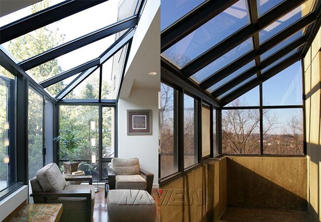 Aggiunte del Sunroom del tetto piano che aggiungono un Sunroom al vostro finocchio domestico del tempo 2