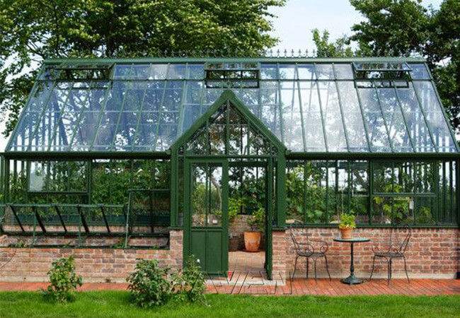 Sunroom bianco su misura della serra di vetro del giardino per residenziale 2